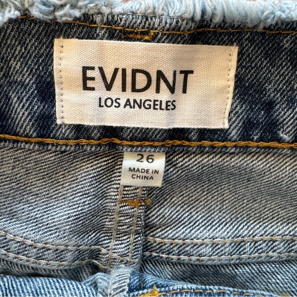 EVIDNT Anthropologie Saint Denis Flare Jeans • size 26 • raw hem • NWT - Picture 2 of 8